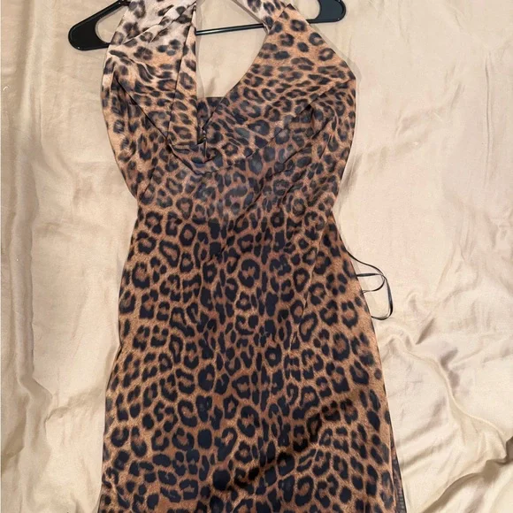 Zara | Dresses | Zara Animal Print Tulle Maxi Halter Dress | Poshmark